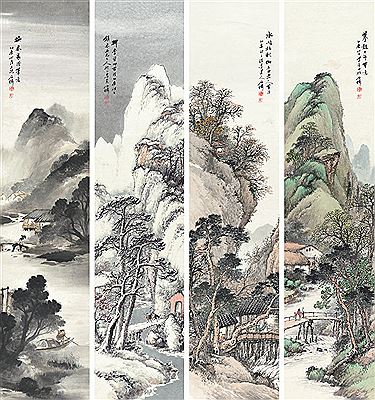 Sample artwork by Shixian Wu (1845 - 1916), known for using western methods and being skilled in mi fu and gao kegong two ink operas. the style is more vulgar, and there is no empty spirit. - View similar artists and auction records