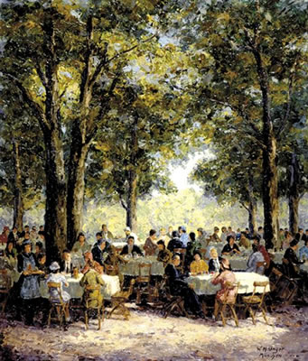 GARDEN PARTY by Wolfgang Heinz Unger - Auction record, sale price, and art valuation. Compare with similar artists and explore comparable artworks.