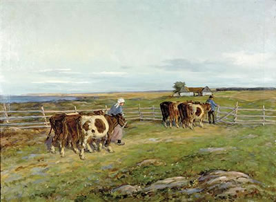 Sample artwork by Axel Hansen (1896 - 1936), known for landscape painting - View similar artists and auction records