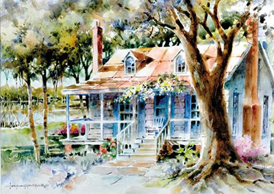 SOUTH CAROLINA COUNTRY HOME by Josie Van Gent Edell - Auction record, sale price, and art valuation. Compare with similar artists and explore comparable artworks.