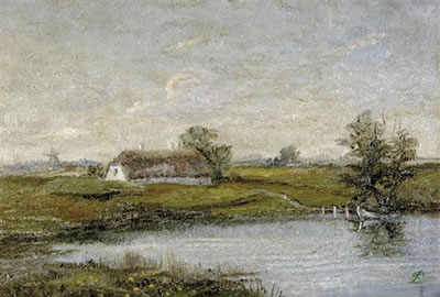 FARM BY THE WATER by Jens Sinding Christensen - Auction record, sale price, and art valuation. Compare with similar artists and explore comparable artworks.