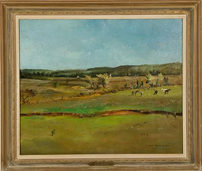 LANDSCAPE WITH HORSES