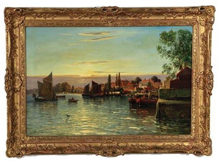 Sample artwork by Arthur Gordon (Born 1868), known for landscape, british town and river view painting - View similar artists and auction records