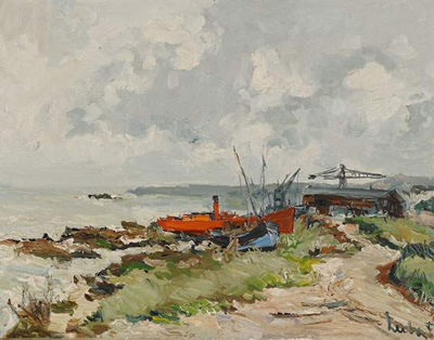 Querqueville, le chantier by Fernand Herbo - Auction record, sale price, and art valuation. Compare with similar artists and explore comparable artworks.