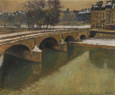 Le pont Neuf sous la neige