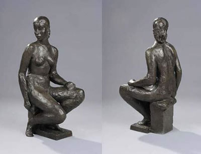 Naked woman sitting by Isaac Dobrinsky - Auction record, sale price, and art valuation. Compare with similar artists and explore comparable artworks.