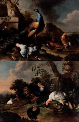 Sample artwork by Wenzel Ignaz Prasch (1708 - 1761), known for animal paintings, hunting, barnyard - View similar artists and auction records