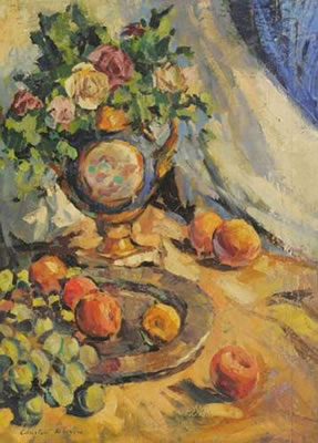 Nature morte aux fleurs et fruits