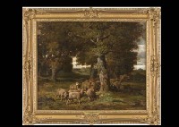 Herd of Sheep by Charles Ferdinand Ceramano - Auction record, sale price, and art valuation. Compare with similar artists and explore comparable artworks.