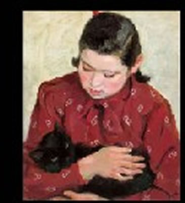 Cat and a girl