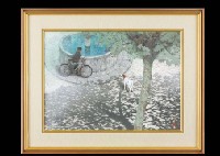 The Play of Sunlight through the Trees by Shunei Nishida - Auction record, sale price, and art valuation. Compare with similar artists and explore comparable artworks.