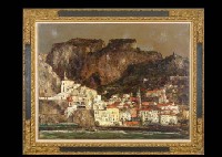 Town of Rock Mountain and the Ocean by Katsumi Ukita - Auction record, sale price, and art valuation. Compare with similar artists and explore comparable artworks.