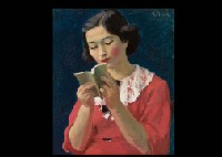 A girl reading