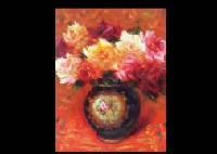 Rose in Blue Pot