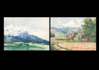 Landscape of Mountain and Moon by Banka Maruyama - Auction record, sale price, and art valuation. Compare with similar artists and explore comparable artworks.