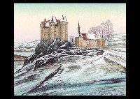 Castle in the sknow(Auvergne)