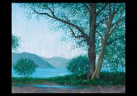 Tree in the lakeside by Kan Irie - Auction record, sale price, and art valuation. Compare with similar artists and explore comparable artworks.