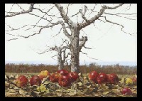 Landscape with apples