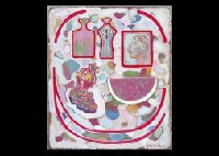 Still Life with Watermelon, Pomegranate and Perfume Bottle