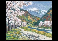 Matsumoto Susuki river Ougato Spring Snow