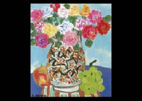 Fruits and Rose Vase
