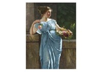 Elegant lady in blue