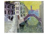 Canal with Wood Bridge (Venice)