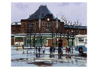 Tokyo Station in the Rain