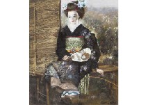Cooling in the Evening by Yoshio Tsuruoka - Auction record, sale price, and art valuation. Compare with similar artists and explore comparable artworks.