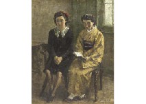 Mother and Daughter in the interior