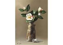 Camellia and Bizen Ware (Autumn mountain) by Saburo Watanabe - Auction record, sale price, and art valuation. Compare with similar artists and explore comparable artworks.