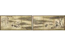 The tale (byobu(a pair of six-folding screen))