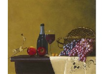 Wine and fruits