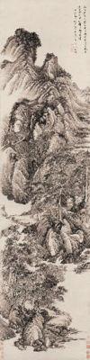 Landscape in the Manner of Wang Meng (hanging scroll) by Li Wu - Auction record, sale price, and art valuation. Compare with similar artists and explore comparable artworks.