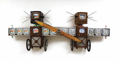 Sample artwork by Nam June Paik (1932 - 2006), known for video artist, installation sculpture - View similar artists and auction records