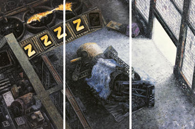 Sleeping Man --triptych by Oscar Satio Oiwa - Auction record, sale price, and art valuation. Compare with similar artists and explore comparable artworks.