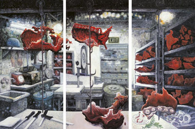 Sample artwork by Oscar Satio Oiwa (Born 1965), known for painting inspired by hokusai and overhead trains in tokyo - View similar artists and auction records