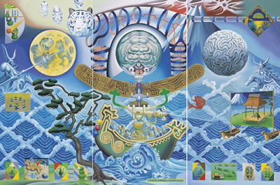 Moon-Sea-Brain - Sea of Seven Happiness--triptych