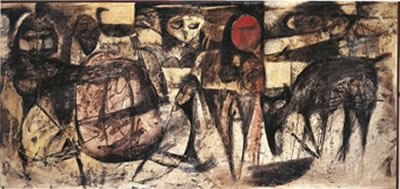 Sample artwork by I Made Djirna (Born 1957), known for figure painting - View similar artists and auction records