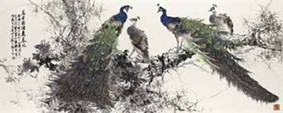 Peacocks by Wu Yisheng - Auction record, sale price, and art valuation. Compare with similar artists and explore comparable artworks.