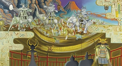 Fuji and Wars (triptych)