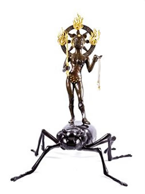 Panda-woman Deva Rides on a Tiger Beetle