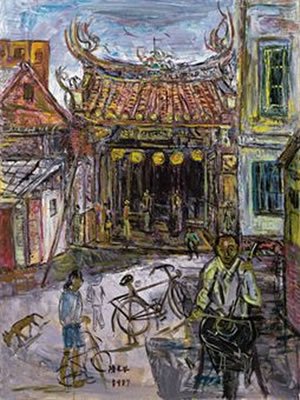 Temple, Lugang by Lai-Xing Chen - Auction record, sale price, and art valuation. Compare with similar artists and explore comparable artworks.