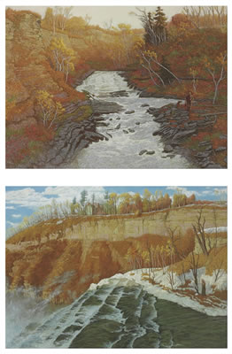 Ithaca Falls in Autumn; Cascadilla Creek in Autumn