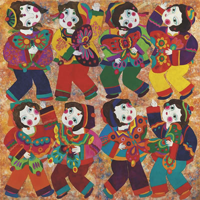Eight Children and Kites by Hao Wu - Auction record, sale price, and art valuation. Compare with similar artists and explore comparable artworks.