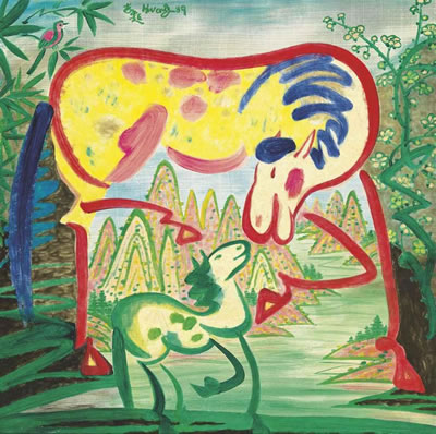 Horses by Dennis Hwang - Auction record, sale price, and art valuation. Compare with similar artists and explore comparable artworks.