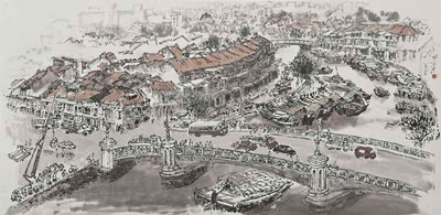 Singapore River Scene by Tze Peng Lim - Auction record, sale price, and art valuation. Compare with similar artists and explore comparable artworks.
