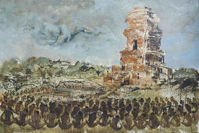 Candi Brahu by Putu Sutawijaya - Auction record, sale price, and art valuation. Compare with similar artists and explore comparable artworks.