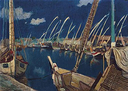 Pelabuhan by Henk Ngantung - Auction record, sale price, and art valuation. Compare with similar artists and explore comparable artworks.
