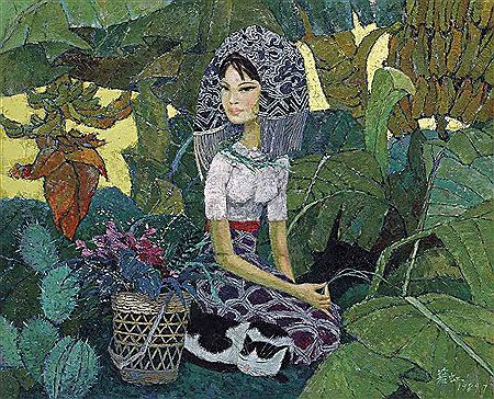 Village Girl by Hong Chi - Auction record, sale price, and art valuation. Compare with similar artists and explore comparable artworks.
